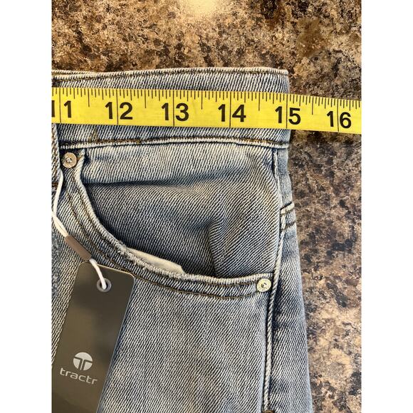 Tractr NEW Girls High Rise Weekender Distressed Blue Jeans Size 16 - Picture 8 of 10